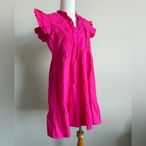Caroline Constas Pink summer Dress in a XSMALL